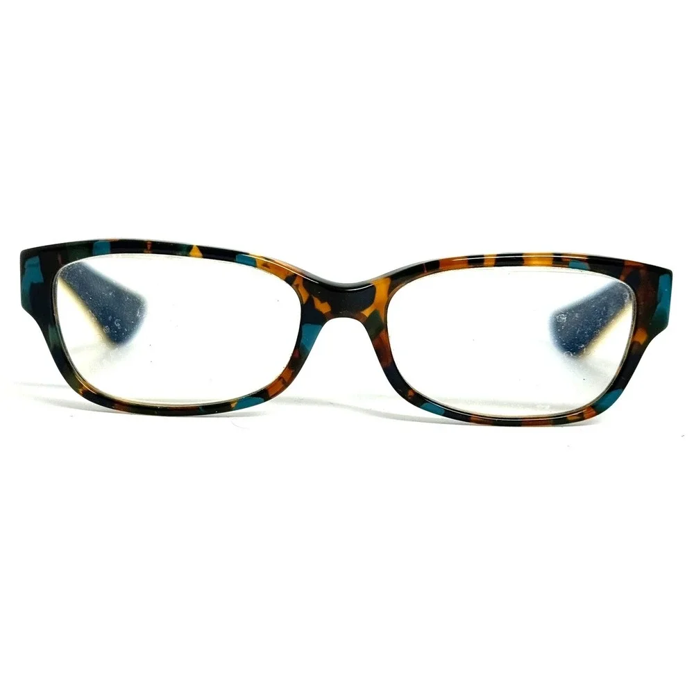 Coach HC 6078 5337 Teal Confetti Tortoise Shell Eyeglasses Frames 52-16-135
